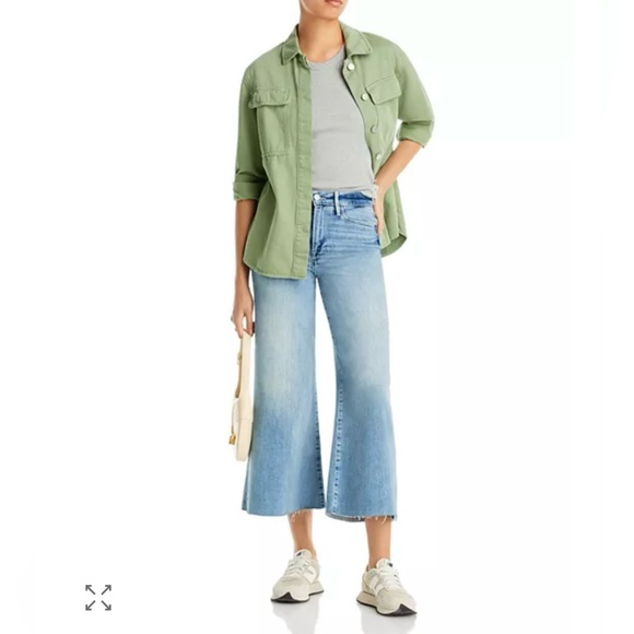 Frame Le Palazzo High-Rise Crop Wide Leg Jeans 25 Galeston - Picture 14 of 14